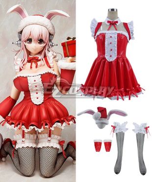 Super Sonico Santa Version Christmas Cosplay Costume