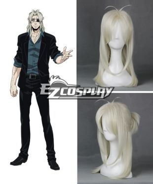 Gangsta Gyangusuta Worick Arcangelo Jaws clamp Milk White Cosplay Wig - 386C