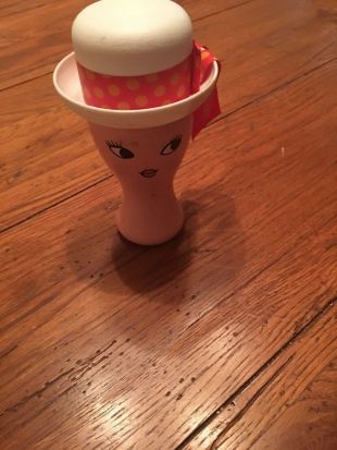 Avon Vintage Miss Lollypop Cologne Mist Doll Head w Hat Polka dot Band 5 3/4"  | eBay