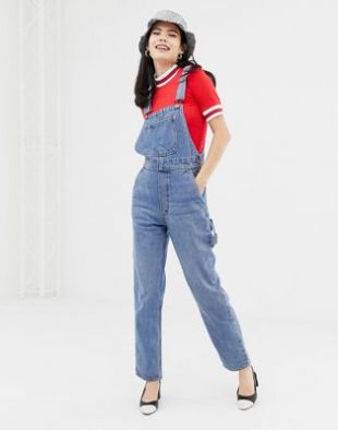 Monki - Salopette en jean en coton bio - Bleu | ASOS