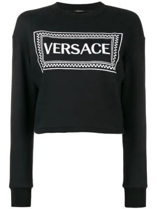 Versace Vintage 90s Logo Print Sweatshirt