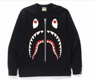 Big Shark Long Sleeve Tee - Black