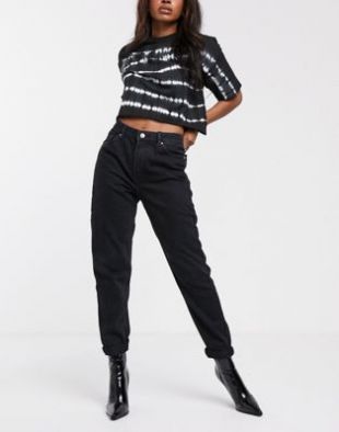 Bershka - Jean mom - Noir | ASOS