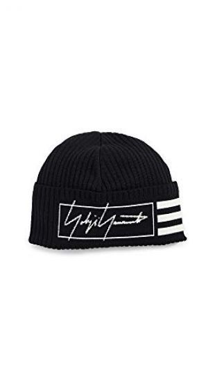 adidas Y-3 Men's 3S Beanie, Black, One Size