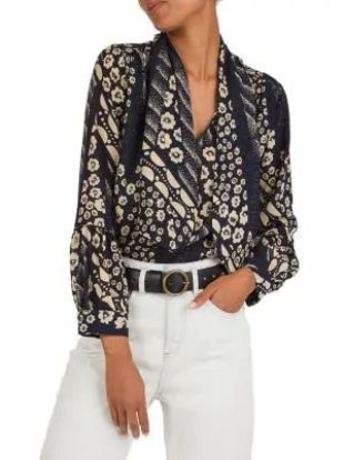 Otello Self-Tie Printed Top