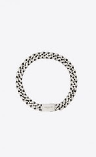 Collier gourmette en métal