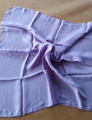 Vintage Kreier Switzerland simple thick plain lilac lavender silk scarf