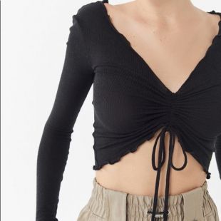 Out From Under Alexa Cinched Lettuce-Edge Top
