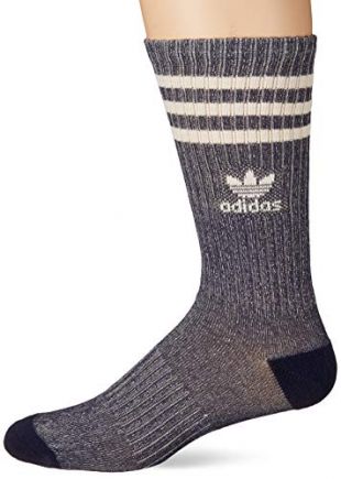adidas Originals Originals Roller Single Crew Sock White/Blue/Black/Scarlet/Heather Grey Men's Sock 10-13 (Men's Shoe 6-12)
