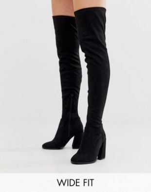 Korey - Cuissardes pointure large à talons - Noir