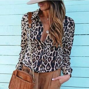 Femmes Hauts Chemises Manches Longues Mode Animal ImprimÃ© en Vrac  | eBay