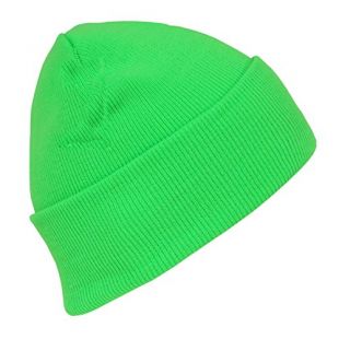 Hot Neon Long Cuffed Winter Beanie