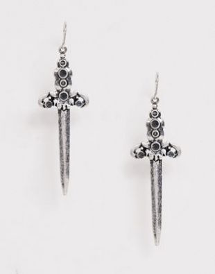 ASOS DESIGN - Boucles d'oreilles argentées en forme de sabres | ASOS