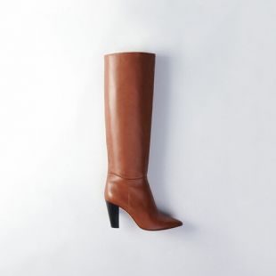 119 FIDEL Bottes à talon en cuir lisse
