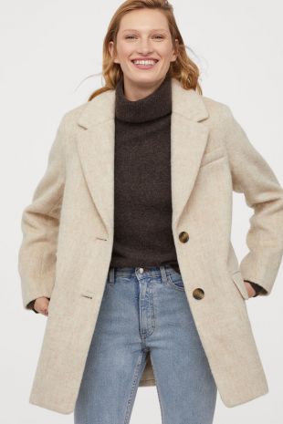 Manteau court - Beige clair chiné