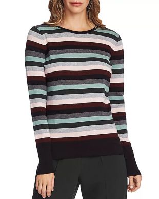 Vince Camuto - Striped Crewneck Sweater