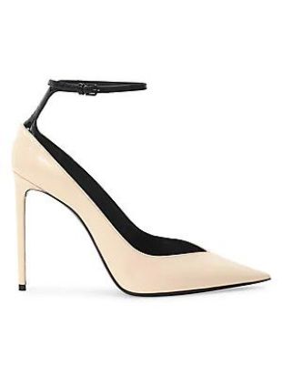 Zoe Ankle Strap Leather Pumps