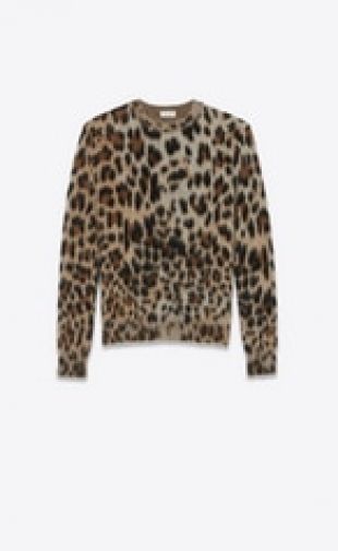 Leopard-print Jacquard Mohair Sweater