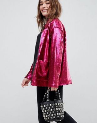 ASOS DESIGN Petite Sequin Jacket | ASOS