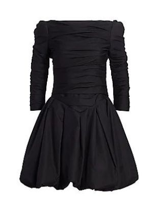 Minnie Puff Sleeve Fit-&-Flare Dress