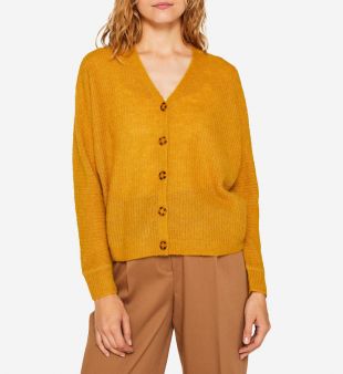 Gilet fluide moutarde