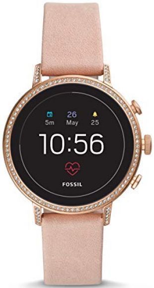 Fossil Damen Digital Smart Watch Armbanduhr mit Leder Armband FTW6015