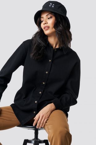 Oversize Denim Shirt Noir