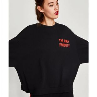 Zara The Only Priority Sweatshirt worn by Babe Carano (Cree