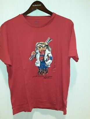 POLO RALPH LAUREN "SKI BEAR" T-SHIRT IN RED