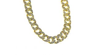 Hip Hop Chaîne 50,8 cm inch cubain Ras du Cou 15 mm de Large Finition Or Iced Out Liens complète Pierre Bling Collier