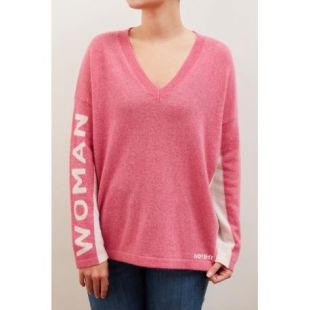 pull en cachemire octobre rose