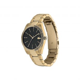 Montre Femme Lacoste Parisienne avec Bracelet Doré et Cadran Noir