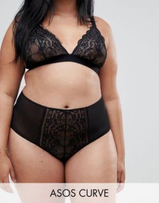 ASOS DESIGN Curve - Ella - Pantalon taille haute en dentelle | ASOS
