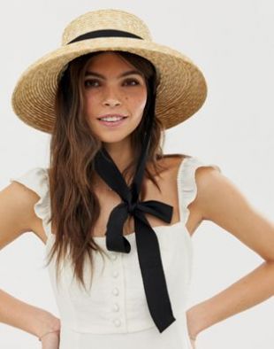 ASOS DESIGN - Chapeau de paille à bord incurvé avec liens interchangeables | ASOS