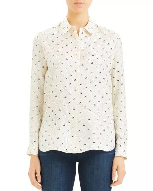 Straight Dot Print Shirt