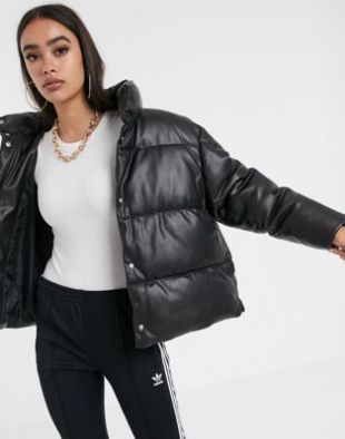 ASOS DESIGN - Doudoune en imitation cuir | ASOS