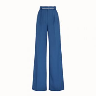 Blue wool pants - PANTS | Fendi | Fendi Online Store