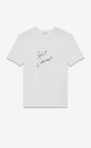 t-shirt saint laurent signature