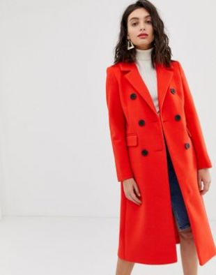River Island - Manteau ajusté - Rouge | ASOS