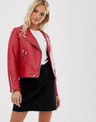 Pimkie - Veste en similicuir - Rouge | ASOS