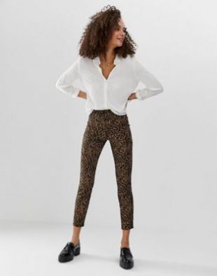 ASOS DESIGN - Pantalon skinny à enfiler en jacquard léopard | ASOS