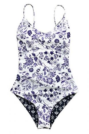 Cupshe Cupshe Light Up The Night Print One Piece Swimsuit Beach