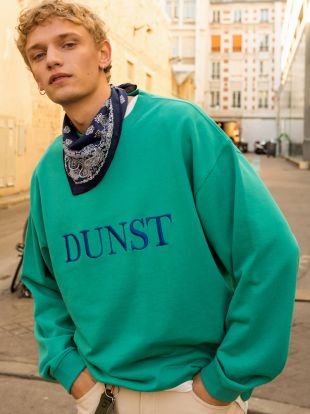 UNISEX EMBROIDERED LOGO SWEATSHIRT (blue green)