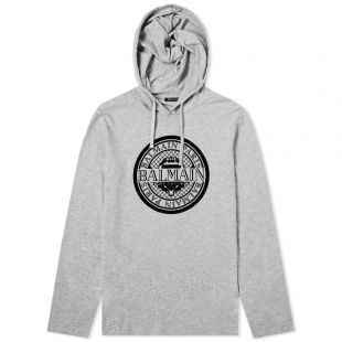 Balmain Flocked Coin Print Hooded Tee