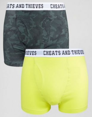 Cheats & Thieves - Confezione da 2 boxer aderenti | ASOS