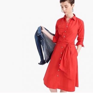 Tie waist shirt outlet dress j crew