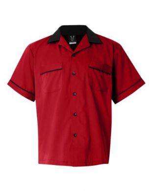 Classic Bowler 2.0 Bowling Shirt - Red & Black