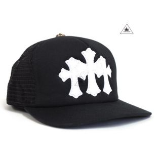 Leather Cross Trucker Mesh Cap
