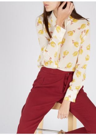 CHEMISE COL CLASSIQUE IMPRIMÉE TULIP BUTTERCREAM
