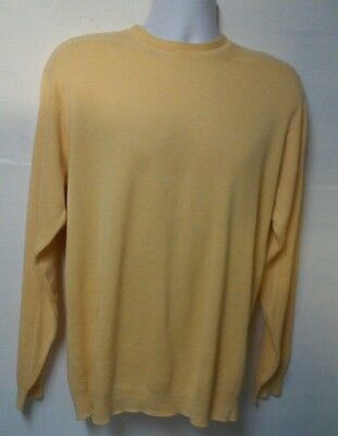 TOMMY BAHAMA light yellow Silk Cotton crew neck Sweater